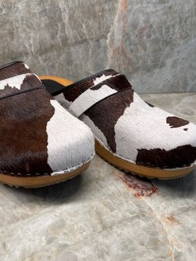 Bjork Calf Hair Clogs Size 41 US 10